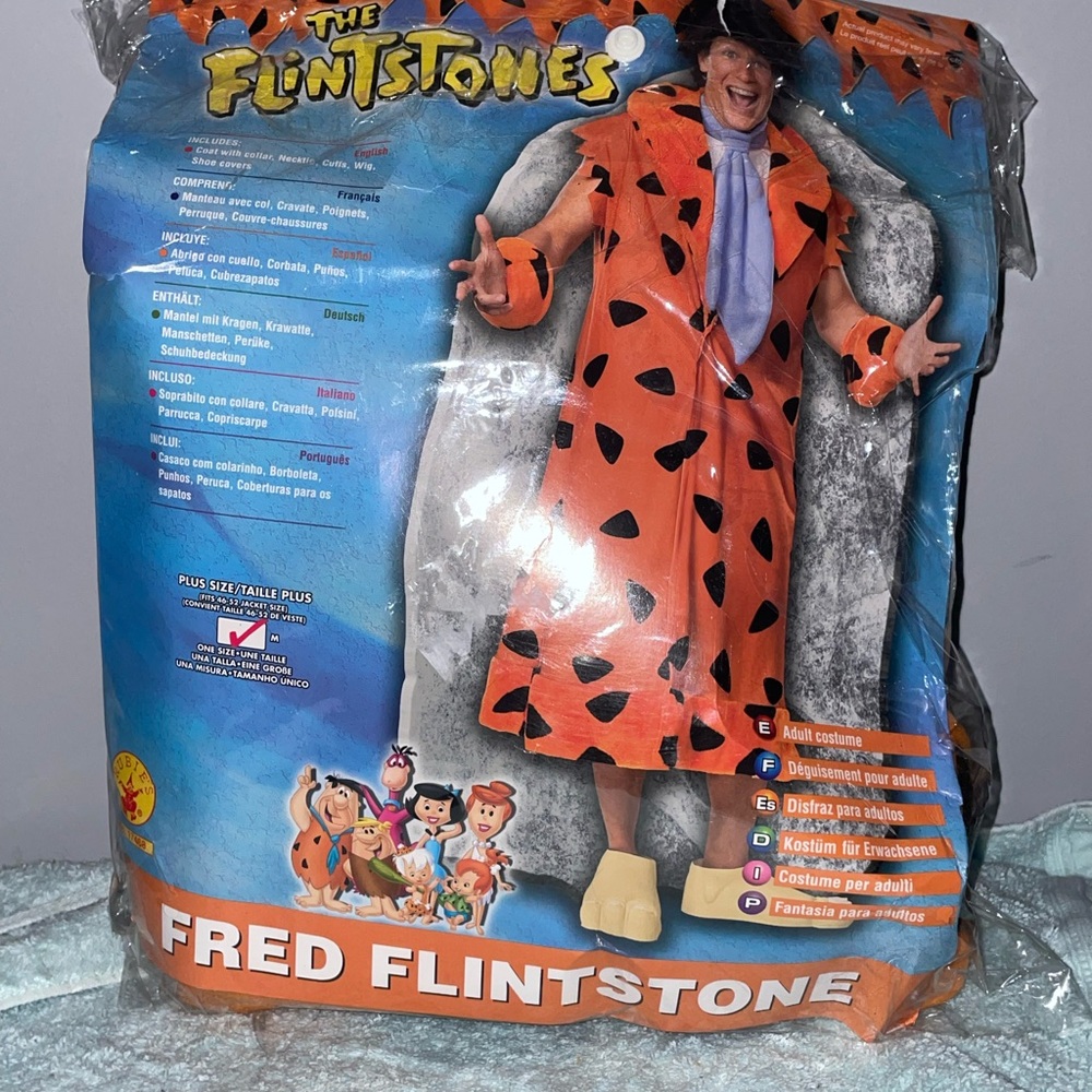 Fred Flintstone adult Costume - Orange